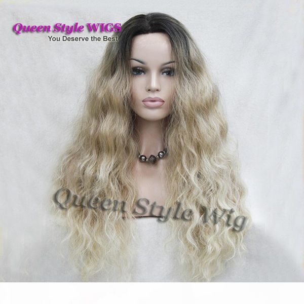 synthetic african american wig black dark roots ombre to blonde color kanekalon fiber quality natural wavy hair wigs for white women
synthetic african american wig black dark roots ombre to blonde color kanekalon fiber quality natural wavy hair wigs for white women