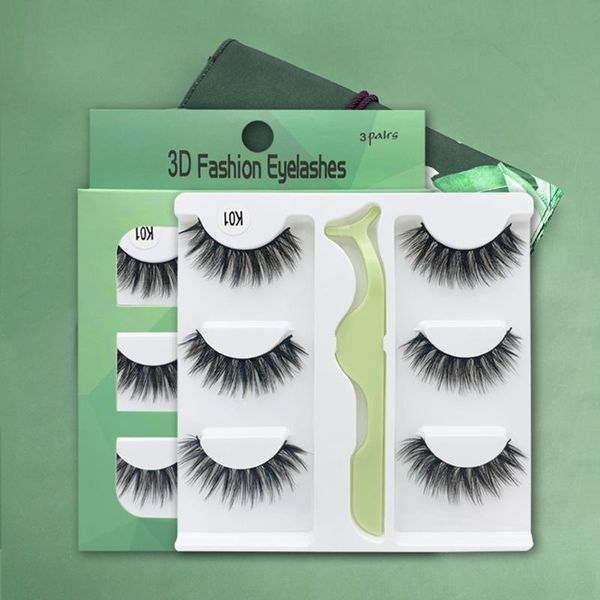 false eyelashes 3 pairs 3d mink lashes synthetic fiber material faux reusable eyelash makeup
false eyelashes 3 pairs 3d mink lashes synthetic fiber material faux reusable eyelash makeup