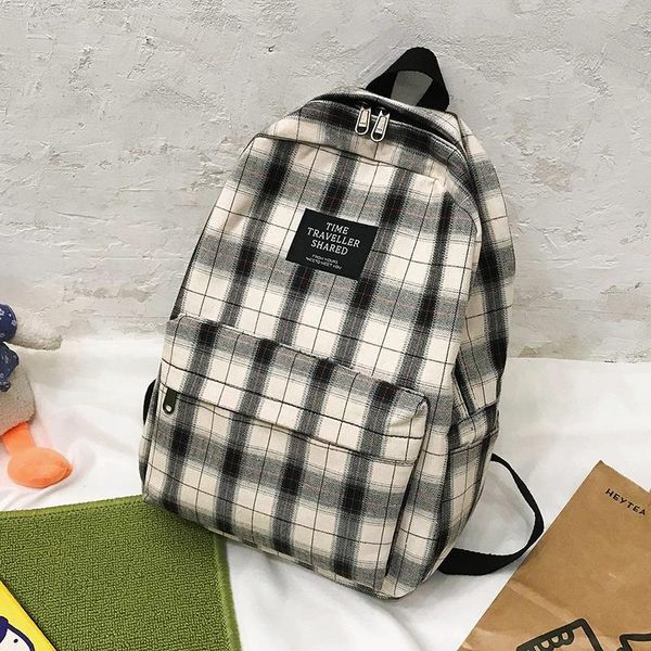 backpack 2021 fashion plaid school bags canvas large women's college style travel female cool men's bag
backpack 2021 fashion plaid school bags canvas large women's college style travel female cool men's bag