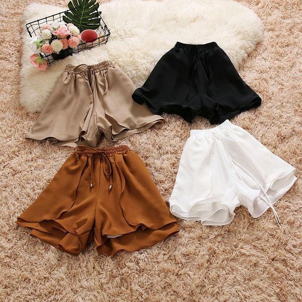summer new female lace up bow chiffon trousers women's high-waist shorts women solid color wide leg shorts, White;black
summer new female lace up bow chiffon trousers women's high-waist shorts women solid color wide leg shorts, White;black