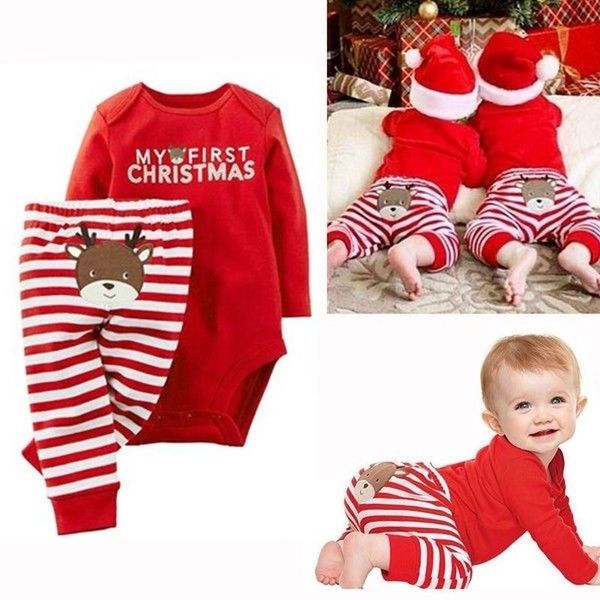 two piece dress christmas baby girls boys clothes 2pcs set romper pants outfits long sleeves clothing sets 0-18 month, White
two piece dress christmas baby girls boys clothes 2pcs set romper pants outfits long sleeves clothing sets 0-18 month, White