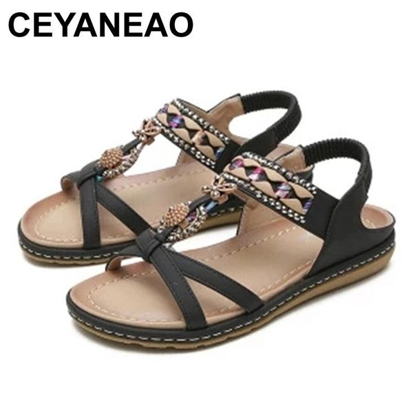 ceyaneao summer new large size ethnic style thick bottom sandals beach beach shoes, Black
ceyaneao summer new large size ethnic style thick bottom sandals beach beach shoes, Black