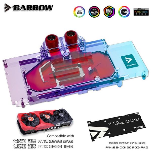 barrow gpu block for colorful battle ax rtx 3080 3090, full covered graphics card vga cooler + backplate, m/b 5v 3pin
barrow gpu block for colorful battle ax rtx 3080 3090, full covered graphics card vga cooler + backplate, m/b 5v 3pin