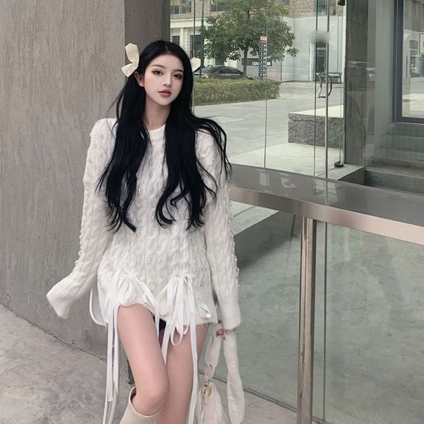2021languid sweater women's autumn winter 2021 new hong kong foreign style bow knitted shirt versatile loose long sleeve top, White;black
2021languid sweater women's autumn winter 2021 new hong kong foreign style bow knitted shirt versatile loose long sleeve top, White;black