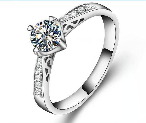 cluster rings 4 prongs lovely 1ct round cut solid 925 sterling silver ring never fade white gold color diamond jewelry, Golden;silver
cluster rings 4 prongs lovely 1ct round cut solid 925 sterling silver ring never fade white gold color diamond jewelry, Golden;silver