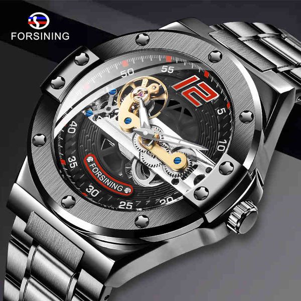 forsining transparante automatische mannen horloge golden bridge mechanische zwarte roestvrij stalen band skeleton horloges relogio masculin, Slivery;brown
forsining transparante automatische mannen horloge golden bridge mechanische zwarte roestvrij stalen band skeleton horloges relogio masculin, Slivery;brown