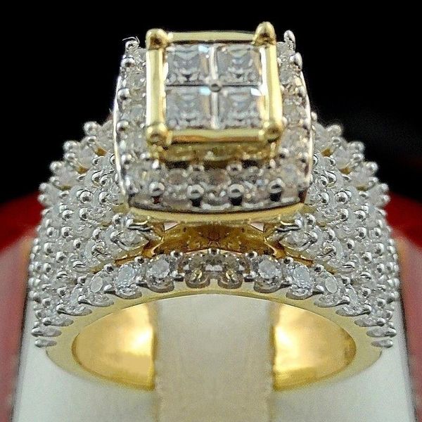 wedding rings fdlk luxury dazzling yellow gold color ring birthday anniversary gift 2.49ct cz jewelry women engagement band, Slivery;golden
wedding rings fdlk luxury dazzling yellow gold color ring birthday anniversary gift 2.49ct cz jewelry women engagement band, Slivery;golden