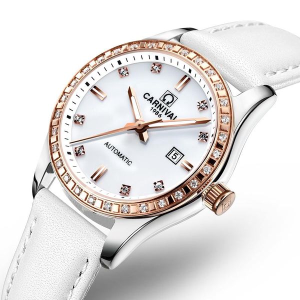 wristwatches switzerland carnival women watches ladies automatic mechanical watch waterproof relogio feminino 8685l-14, Slivery;brown
wristwatches switzerland carnival women watches ladies automatic mechanical watch waterproof relogio feminino 8685l-14, Slivery;brown
