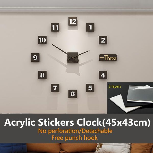 wall clocks 3d mirror clock stickers modern design creative diy acrylic large home decor hanging watch 45x43 cm
wall clocks 3d mirror clock stickers modern design creative diy acrylic large home decor hanging watch 45x43 cm