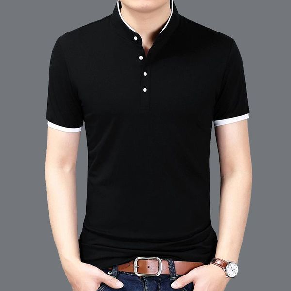 men's t-shirts vogue men t-shirt collar solid color casual pullover fashion slim cotton breathable clothing top, White;black
men's t-shirts vogue men t-shirt collar solid color casual pullover fashion slim cotton breathable clothing top, White;black