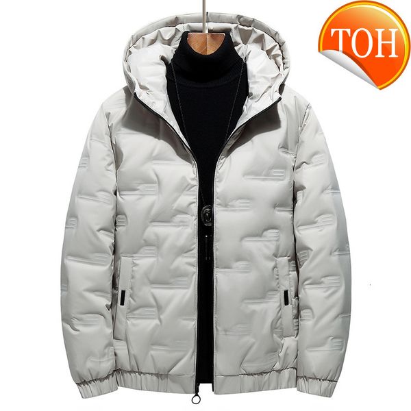 men's down jacket thick warm puff coat hooded solid color male fashion style windproof clothes outwear, Black
men's down jacket thick warm puff coat hooded solid color male fashion style windproof clothes outwear, Black