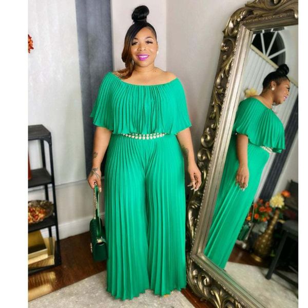 women's two piece pants vavcy 2021 summer green block wrinkle off the shoulder lounge wide leg women jumpsuits set, White
women's two piece pants vavcy 2021 summer green block wrinkle off the shoulder lounge wide leg women jumpsuits set, White