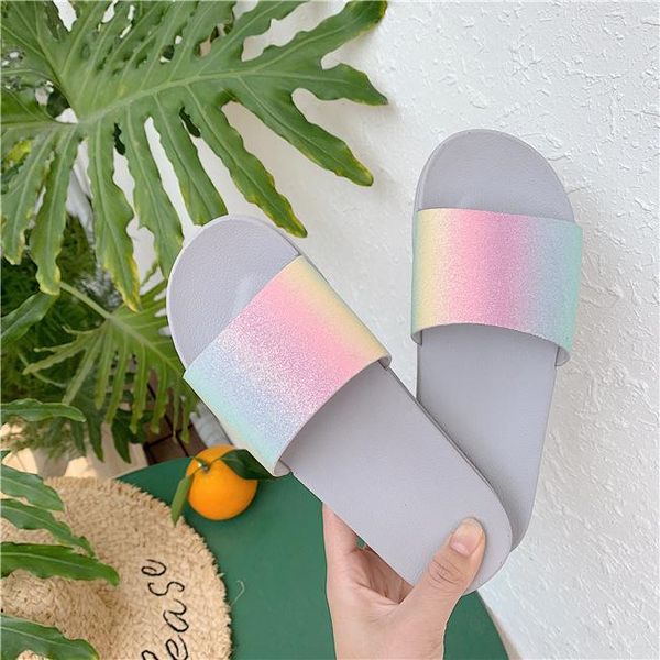 slippers women slides rhinestone flats summer flip flops shoes casual sandalias mujer clear holographic, Black
slippers women slides rhinestone flats summer flip flops shoes casual sandalias mujer clear holographic, Black