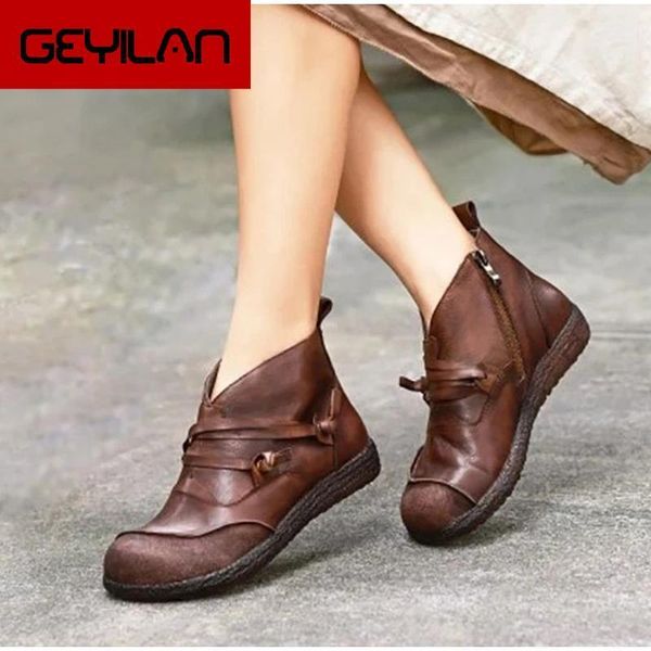 boots women lace up vintage ankle ladies fashion autumn women's pu leather zip woman platform casual female shoes ghj671, Black
boots women lace up vintage ankle ladies fashion autumn women's pu leather zip woman platform casual female shoes ghj671, Black
