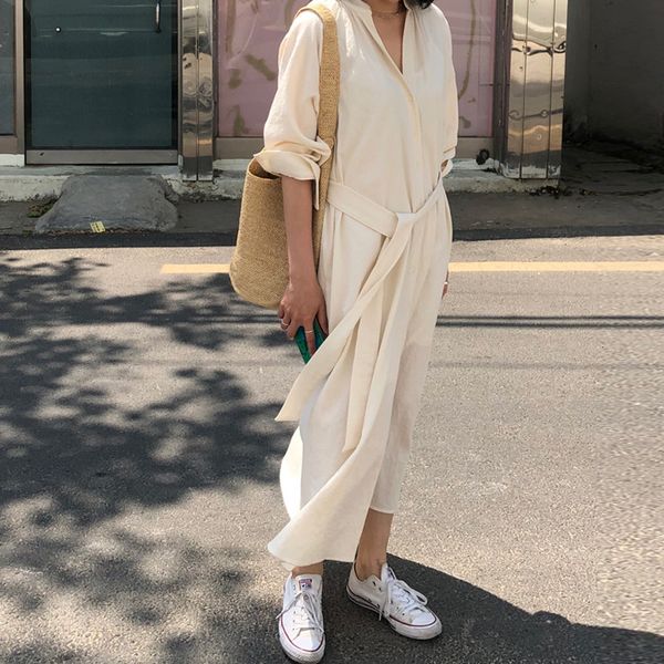2021 new casual solid midi wrap women shirt lace up high waist long sleeve female retro korean style vestido mujer es 35g4, Black;gray
2021 new casual solid midi wrap women shirt lace up high waist long sleeve female retro korean style vestido mujer es 35g4, Black;gray