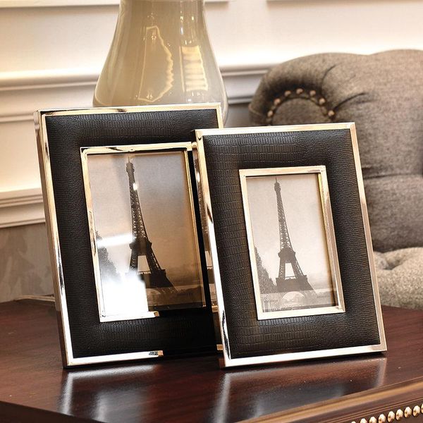black and white leather p frame modern living room home decoration imitation crocodile leather alloy p frame zm301
black and white leather p frame modern living room home decoration imitation crocodile leather alloy p frame zm301