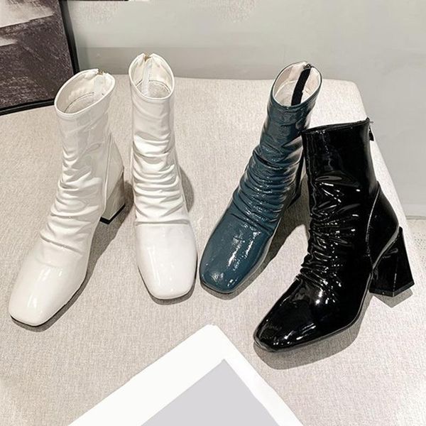 boots winter women's square toe ladies footwear slip-on female pu leather fashion short plush zipper botas mujer 2021, Black
boots winter women's square toe ladies footwear slip-on female pu leather fashion short plush zipper botas mujer 2021, Black