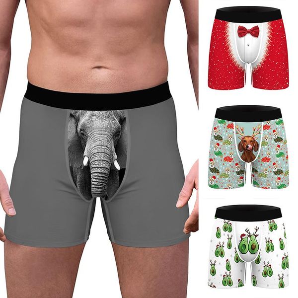 underpants man's underwear funny 3d print christmas tree santa claus snowman men animal costume boxer shorts, Black;white
underpants man's underwear funny 3d print christmas tree santa claus snowman men animal costume boxer shorts, Black;white