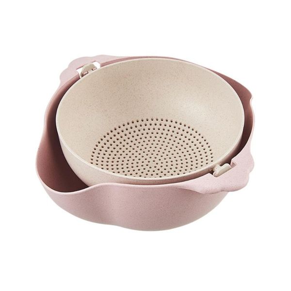 hanging baskets double-layer drain basket multifunction rice sieve rotating kitchen (pink)
hanging baskets double-layer drain basket multifunction rice sieve rotating kitchen (pink)