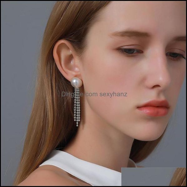 stud earrings jewelry 925 sier pearl baroque retro tassel diamond chain ear drop european women business dress sweater earring aessories del, Golden;silver
stud earrings jewelry 925 sier pearl baroque retro tassel diamond chain ear drop european women business dress sweater earring aessories del, Golden;silver