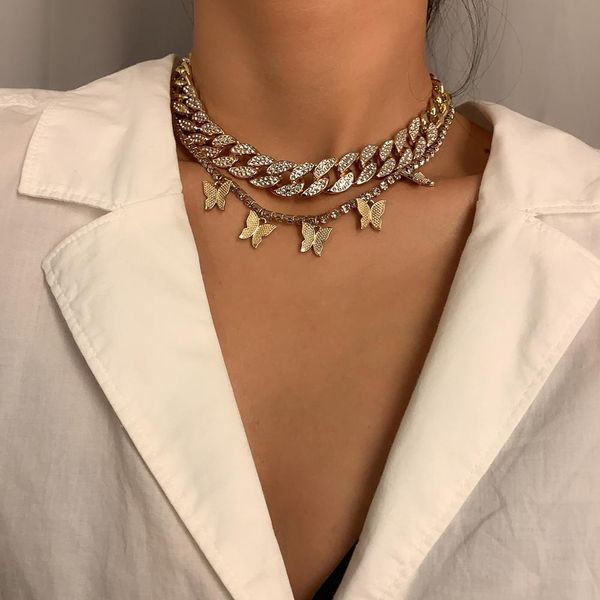 new vintage cuban chain butterfly tassel necklace handmade exaggerated thick chain necklaces choker for women fashion jewelry x0509, Black
new vintage cuban chain butterfly tassel necklace handmade exaggerated thick chain necklaces choker for women fashion jewelry x0509, Black