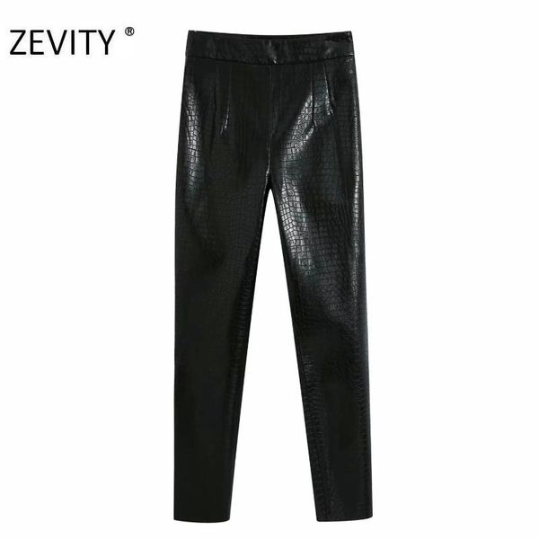 women's pants & capris zevity women fashion snake skin pattern pu leather pencil female zipper casual slim long trousers chic autumn p9, Black;white
women's pants & capris zevity women fashion snake skin pattern pu leather pencil female zipper casual slim long trousers chic autumn p9, Black;white