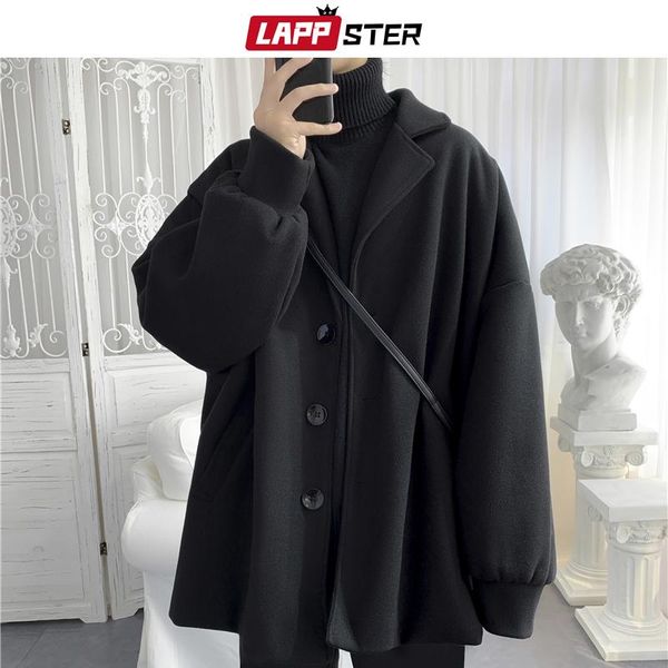 men's wool & blends lappster men korean long winter trench coat 2021 mens harajuku casual windbreaker male button jackets and coats, Black
men's wool & blends lappster men korean long winter trench coat 2021 mens harajuku casual windbreaker male button jackets and coats, Black