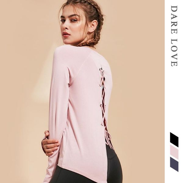 new elegant slim-fit long sleeve yoga clothes violently sweat suit fitness running athletic clothing beauty back exercise top, White;red 
new elegant slim-fit long sleeve yoga clothes violently sweat suit fitness running athletic clothing beauty back exercise top, White;red