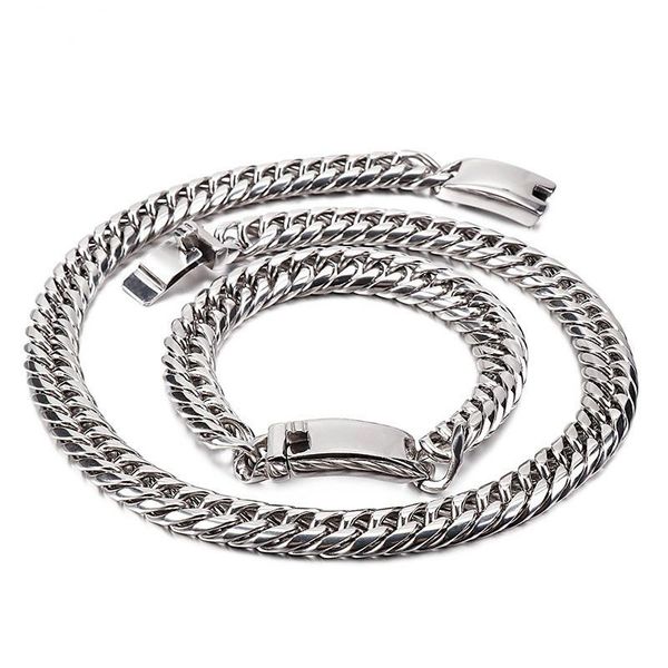 chokers 316 stainless steel trendy male denim necklace, domineering horsewhip chain collar, hip-hop electroplating simple bracelet, Golden;silver
chokers 316 stainless steel trendy male denim necklace, domineering horsewhip chain collar, hip-hop electroplating simple bracelet, Golden;silver