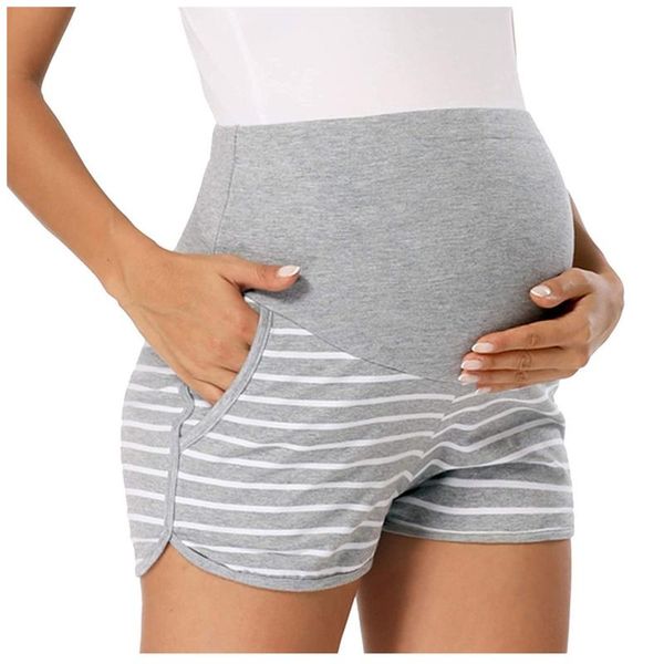 maternity bottoms women's high elasticity pregnant supporting abdomen pockets pants short legging belly seamless shorts, White
maternity bottoms women's high elasticity pregnant supporting abdomen pockets pants short legging belly seamless shorts, White