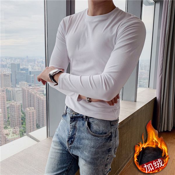 2021 winter velvet man's cotton t-shirt with long sleeves fine bottom adjust three warm colors streetwear casual shirts kek0, White
2021 winter velvet man's cotton t-shirt with long sleeves fine bottom adjust three warm colors streetwear casual shirts kek0, White