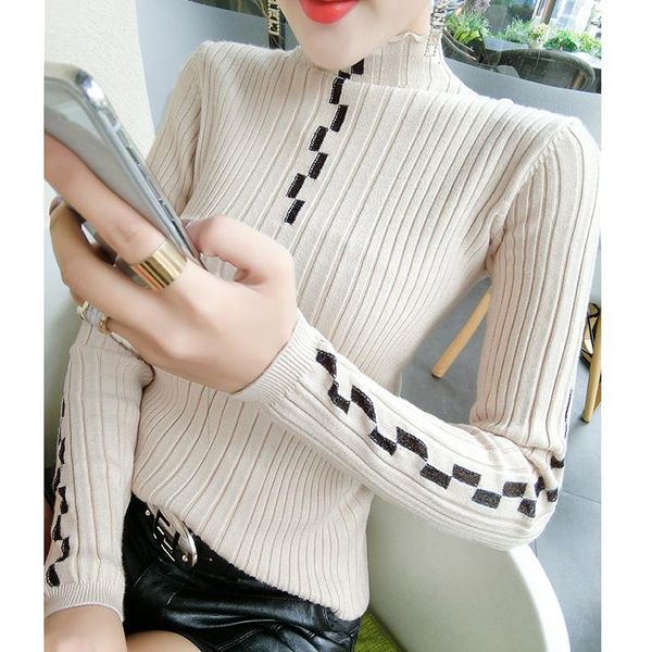 women's sweaters half turtleneck knitted women european winter unlined upper garment sweater fashion color matching quality slim clothi, White;black
women's sweaters half turtleneck knitted women european winter unlined upper garment sweater fashion color matching quality slim clothi, White;black