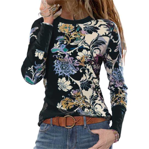 women's t-shirt plus size women long-sleeve printed spring fashion casual round neck female t shirt streetwear ladies clothing 5xl, White
women's t-shirt plus size women long-sleeve printed spring fashion casual round neck female t shirt streetwear ladies clothing 5xl, White