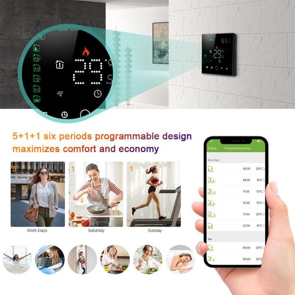 smart home control wifi thermostat termostato programmable temperature controller for water/gas boiler/electric heating echo google
smart home control wifi thermostat termostato programmable temperature controller for water/gas boiler/electric heating echo google