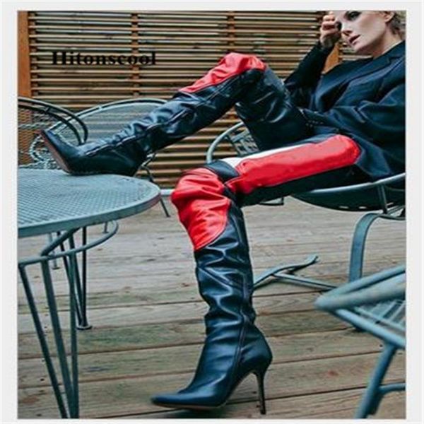 boots 2021 runway patchwork women over the knee high pointy toe heels lady shoes woman knight botas muje, Black
boots 2021 runway patchwork women over the knee high pointy toe heels lady shoes woman knight botas muje, Black