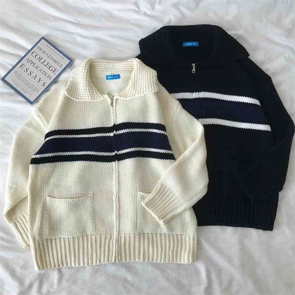 2 colors autumn and winter korean style turn down collar stripe zipper thick knittd cardigans womens sweaters womens(c8540) 210908, White;black
2 colors autumn and winter korean style turn down collar stripe zipper thick knittd cardigans womens sweaters womens(c8540) 210908, White;black