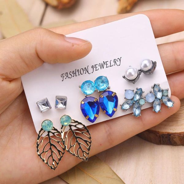 stud 17if fashion earrings set for women girl geometric charm flowers blue crystal simulated pearl earring jewelry 2021 gift, Golden;silver
stud 17if fashion earrings set for women girl geometric charm flowers blue crystal simulated pearl earring jewelry 2021 gift, Golden;silver