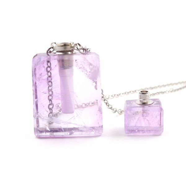 pendant necklaces yjxp natural amethysts perfume bottle for women essential oil diffuser crystal stone jewelry making 1 pc, Silver
pendant necklaces yjxp natural amethysts perfume bottle for women essential oil diffuser crystal stone jewelry making 1 pc, Silver