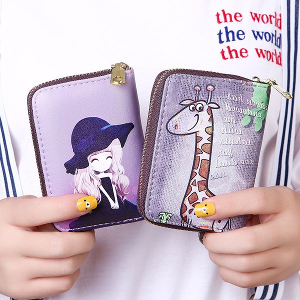 women card holder wallet pu leather female card case 9 bits/10 bits + 2 big position zipper card wallet cute characters bag
women card holder wallet pu leather female card case 9 bits/10 bits + 2 big position zipper card wallet cute characters bag