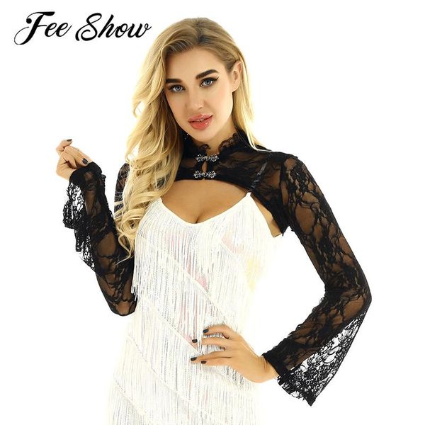 womens vintage stand collar long flared sleeves see through sheer lace crop short blouses form fitting shrugs party clubwear, White
womens vintage stand collar long flared sleeves see through sheer lace crop short blouses form fitting shrugs party clubwear, White