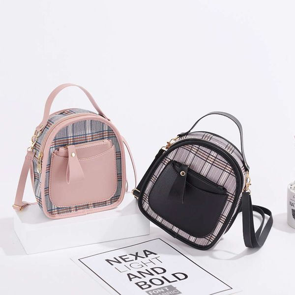women's korean plaid print contrast backpack 2021 spring new product personalized fashion pocket phone bag
women's korean plaid print contrast backpack 2021 spring new product personalized fashion pocket phone bag