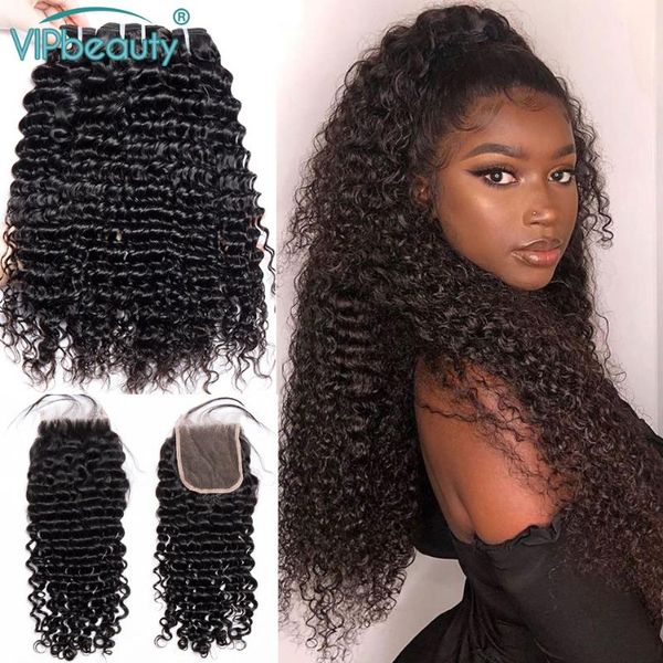 human hair bulks deep wave bundles with closure brazilian frontal curly 3 4 vipbeauty, Black
human hair bulks deep wave bundles with closure brazilian frontal curly 3 4 vipbeauty, Black