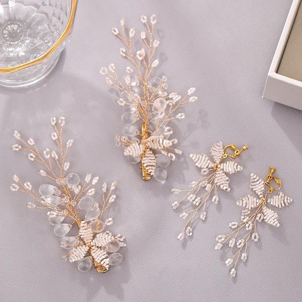 earrings & necklace luxury bridal jewelry shiny crystal hair clip and earring flower headdress set wedding, Silver
earrings & necklace luxury bridal jewelry shiny crystal hair clip and earring flower headdress set wedding, Silver