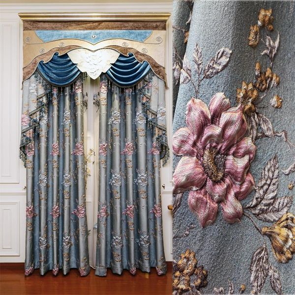 american luxury blue villa elegant 4d jacquard decoration living room curtain modern classic curtain for bedroom
american luxury blue villa elegant 4d jacquard decoration living room curtain modern classic curtain for bedroom