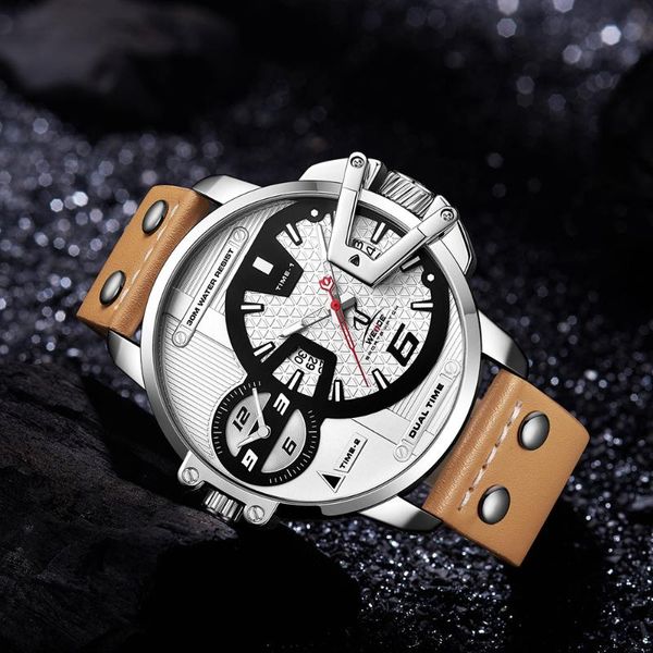 wristwatches weide men watch leather strap band quartz movement analog business clock sports relogio masculino, Slivery;brown
wristwatches weide men watch leather strap band quartz movement analog business clock sports relogio masculino, Slivery;brown