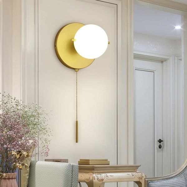 nordic modern simple wall lamp bedside lamp creative personality glass ball wall aisle bedroom
nordic modern simple wall lamp bedside lamp creative personality glass ball wall aisle bedroom
