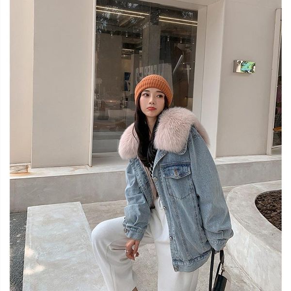 women's fur & faux russian 2021 denim parka rex liner sail collar real coat mid-length women for 30 degrees, Black
women's fur & faux russian 2021 denim parka rex liner sail collar real coat mid-length women for 30 degrees, Black