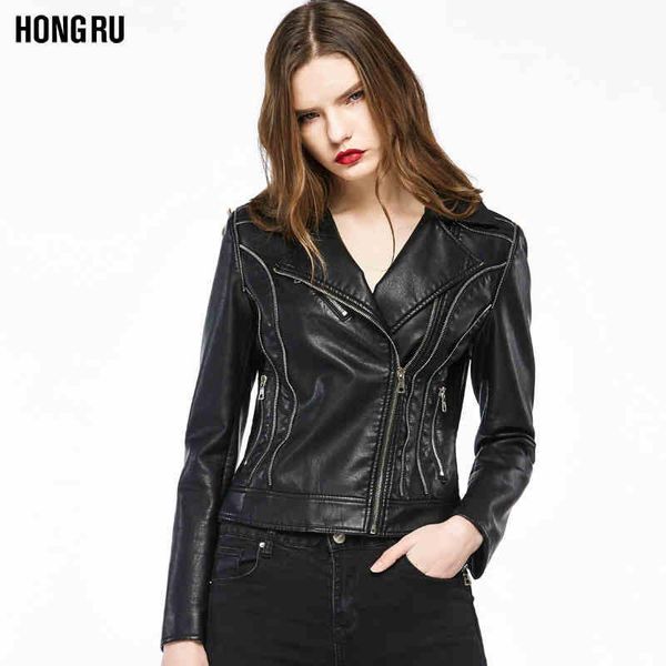 women's leather & faux fashion brand zipper stitching pu jacket female motorcycle outerwear was thin wq1236 dropship, Black
women's leather & faux fashion brand zipper stitching pu jacket female motorcycle outerwear was thin wq1236 dropship, Black