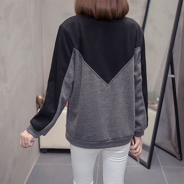 in addition to black gray shirts collar half zipper sleeve long pullovers winter casual fall loose outward clothes f87m
in addition to black gray shirts collar half zipper sleeve long pullovers winter casual fall loose outward clothes f87m