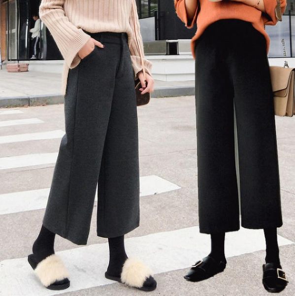 women's pants & capris autumn and winter woolen wide leg female large size thick loose nine versatile student casual, Black;white
women's pants & capris autumn and winter woolen wide leg female large size thick loose nine versatile student casual, Black;white